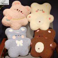 PANUCCI ตุ๊กตาสัตว์น่ารักสำหรับตุ๊กตาหมีผ้ากำมะหยี่บิสกิตตกแต่งเบาะโซฟาบ้านของเล่นสัตว์ตุ๊กตายัดไส้บิสกิตหมีตุ๊กตาหนานุ่ม