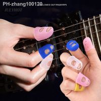 5pcs Silicone Guitar Thumb Finger Picks Protector Plectrum Fingertip Thimble Finger Guard Safety Protect Caps Guitar Press Acces