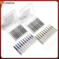 UMMEAX เกลียวบิตจมูกลูกแบน2-ขลุ่ยดอกกัดทังสเตนคาร์ไบด์/ ชุดโค้ทสีฟ้านาโนเคลือบไททาเนียมเราเตอร์เครื่องมือเครื่องกัด1/8 "ก้านเครื่องตัดมิลลิ่งเครื่องมือแกะสลัก CNC