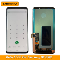 หน้าจอจอ LCD แบบดั้งเดิมสำหรับ Samsung Galaxy S9 G960 SM-G960F ชิ้นส่วนจอสัมผัสแอลซีดีของเครื่องแปลงดิจิทัลที่มีข้อบกพร่องอะไหล่