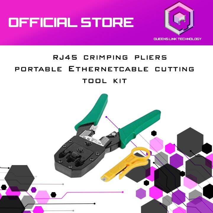 RJ45 crimping pliers portable cable cutting tool kit Lazada PH