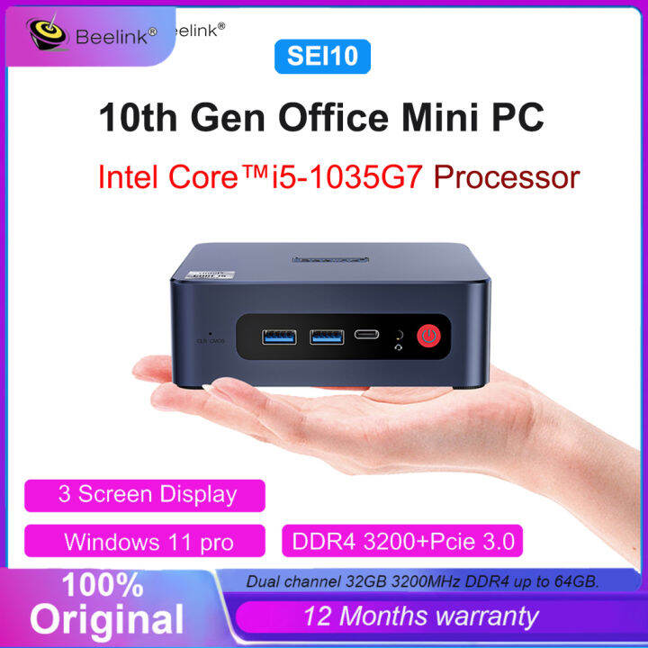 Beelink SEI10 i51035G7 Mini PC Windows 11 PRO DDR4 3200MHz PCIe3.0 SSD