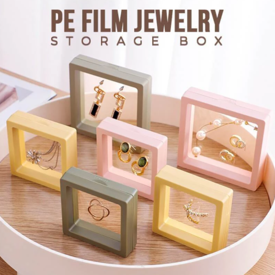 10 Pieces Of Pe Film Suspension Box Jewelry Rack