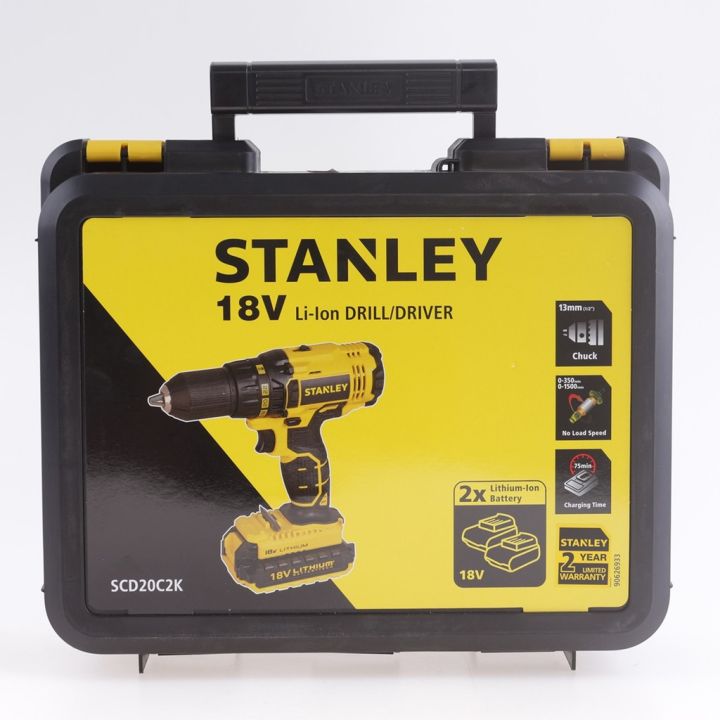 stanley-scd20c2k-สว่านไร้สาย-18v-ประกัน-2-ปี