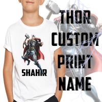 เสื้อยืด ผ้าฝ้าย พิมพ์ลายซุปเปอร์ฮีโร่ Thor budak god of thunder baju Thor justice league