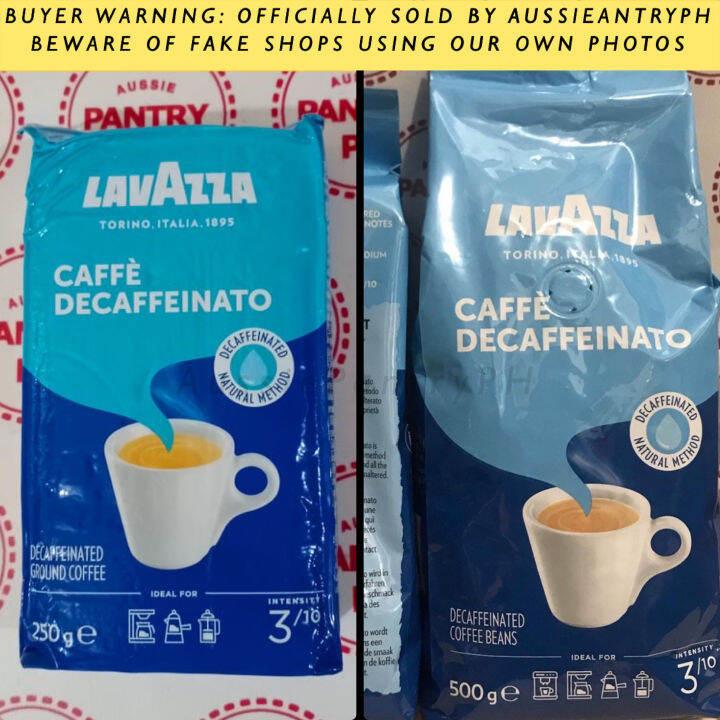 500g 250g LAVAZZA DECAF DECAFFEINATED COFFEE BEANS / GROUND IMPORTED FROM AUSTRALIA