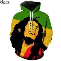 HX นักร้อง Reggae Creator บ๊อบมาร์ลีย์ 3D พิมพ์ Hoodie ผู้ชายผู้หญิงกีฬาสวมใส่ฤดูใบไม้ร่วงแขนยาวแฟชั่น Hoodie ด้านบน Drop Shipping