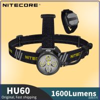 ของแท้ NITECORE HU60 ไฟหน้าไร้สาย 1600 Lumens Range 162M ชาร์จ USB สําหรับถ้ํากลางแจ้ง