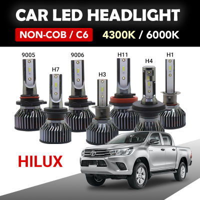 Vlatoyota】hilux * รับประกัน1ปี * ไฟหน้า LED 2ชิ้น foglight H4 H8H11 HB 3,9005 HB4 9006 hilo Beam