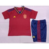 shot goods 2022 World Cup Spain kids soccer jersey kits