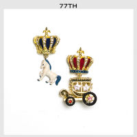 77th carriage earrings ต่างหูมงกุฏห้อยเซทรถม้า