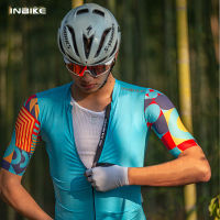 INBIKE 2023เสื้อเจอร์ซีย์นักปั่นใหม่ฤดูร้อนเสื้อขี่จักรยานแขนสั้นสำหรับผู้ชายแห้งเร็วระบายอากาศน้ำหนักเบามีกระเป๋า3ช่องซิปเสื้อผ้าขี่จักรยาน MTB