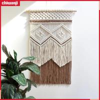 งานฝีมือแขวนผนัง Chiwanji Macrame พรมทอประดับพรมมาเครม Boho เก๋ไก๋สำหรับอพาร์ทเม้นท์สถานรับเลี้ยงเด็กห้องนอนหอพัก