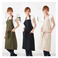 high-end korean fashion simple cotton aprons coffee shop beauty salon restaurant work cloth home kitchen apron