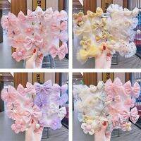 【hot sale】☞✒♣ C05 8Pcs/set Cute Princess Bow Baby Girl Hair Clip Sweet Plaid Floral Print Cloth Kids Hair Pins