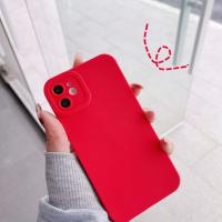 2022 red silicone soft phone case protective capa shell for iphone 13 pro max xsmax xr x 11 12 mini promax cartoon cover