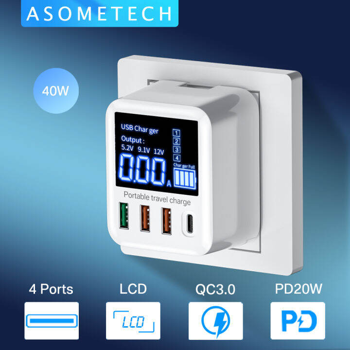 40w-quick-charge-qc3-0หัวชาร์จ-usb-แบบติดผนังอะแดปเตอร์โทรศัพท์มือถือสำหรับเดินทาง-pd-ที่ชาร์จเร็วสำหรับ-iphone-xiaomi-huawei-samsung-usb-c-ที่ชาร์จแบบเร็ว