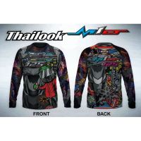 [In stock] 2023 design sublimation long sleeve, full print, thailook design, thailand design,031,mio 125,graymotorcycle jersey cycling jersey long shirt，Contact the seller for personalized customization of the name