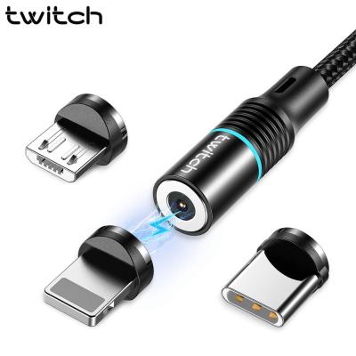 Twitch T01 Magnetic Micro USB Type C Cable For iPhone Xiaomi Mobile Phone Fast Charging USB Cable Magnetic Charger Wire Cord Wall Chargers