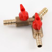 ✵ 8/10/12mm Y Ball Valve Adapter Hose Barb Three 3 Way Brass Shut Off Pipe Fitting Connector Adapter For Fuel Gas Water Oil Air