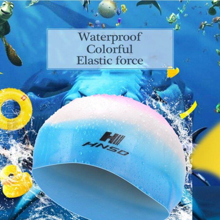 cw-elastic-cap-hair-swim-pool-men-adults-size-silicone-ears-hat