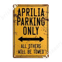 【hot】✵◘❈  Aprilia Parking Only Metal Sign Room Designing Wall Plaque Tin Posters