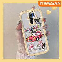 YIWESAN เคสสำหรับ Xiaomi MI Redmi 9 Prime Poco M2การ์ตูนน่ารักทำนองของฉัน Kuromi ซิลิโคนนิ่มเคสโทรศัพท์โปร่งใสกันกระแทกน่ารักเคสป้องกันเลนส์กล้องลายปิศาจน้อย