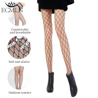 ECMLN ถุงน่อง เซ็กซี่ ถุงน่องตาข่าย ถุงน่องเซ็กซี่ Pantyhose Black Women Tights Stocking Fishnet Stockings Club Party Hosiery Female Mesh