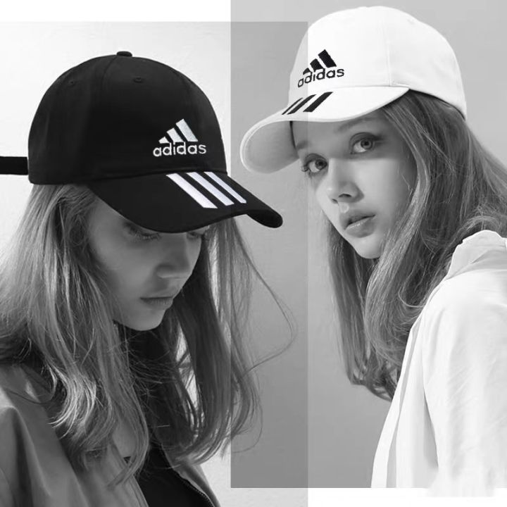 adidasหมวกแฟชั่น-หมวกผ้าฝ้าย-สีทึบหมวกเบสบอลหมวกกลางแจ้งหมวกบังแดด