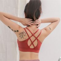 [NEW H] Back Cross Fitness Seamless Sports Bra Women Gym Yoga Bra Breathable Hollow Out Sport Bra Top Female Sujetador Deportivo Mujer