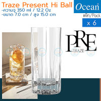 Ocean แก้วน้ำ 350 ml(6ใบ) Traze PRE Hi Ball P03665 โอเชียน แก้วเทรซ แก้วน้ำผลไม้ แก้วเครื่องดื่ม แก้วร้านอาหาร