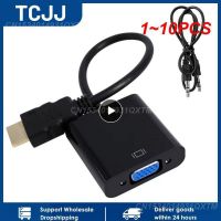 1 10PCS HDMI-compatible to VGA Adapter Digital to Analog Converter Cable For PSLaptop TV Box to Projector Displayer HDTV