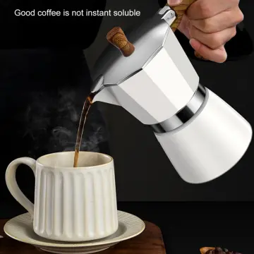 Coffee Maker Moka Pot Stainless Steel Stovetop Espresso Maker Italian Cuban  Coffee Percolator Stove Cappuccino 150ml/300ml