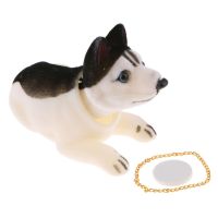 Bobbing Head Husky Car Ornaments Shaking Head Dog for Car Vehicles Decor