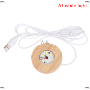 WHL Đế hiển thị đèn LED đế đèn đêm bằng gỗ trang trí nghệ thuật bằng nhựa