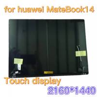 ใหม่สำหรับ Huawei Matebook 14ชุดประกอบจอแสดงผลครึ่งบนหน้าจอ KLVL-WFH9 KLVL-WFE9หน้าจอสัมผัสอะไหล่หน้าจอ