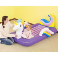 AIRBED-UNICORN ที่นอนเด็กเป่าลม บ้านลม บ่อบอลเป่าลม ลายรูปทรงยูนิคอร์น สีสันสดใส