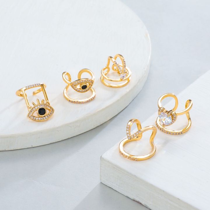 wanzhi-แหวนทำเล็บเพทายฝังทองแดงล่าสุด2023แฟชั่นขายทำเล็บมือชุบทองแหวนเชื่อมเครื่องประดับปาร์ตี้เทรนด์