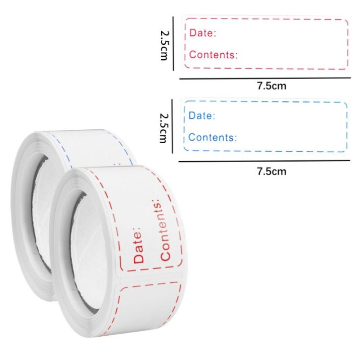 ฉลากติดทนเก็บอาหาร125แผ่นสติกเกอร์วันที่การผลิตอาหารแบบลอกออกได้สำหรับใช้ในร้านอาหารบ้านอุปกรณ์ที่ปลอดภัยสำหรับอาหาร