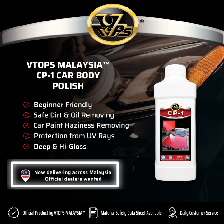 VTOPS MALAYSIA™ CP1 (Car Body Polish, 1 Litre) Lazada