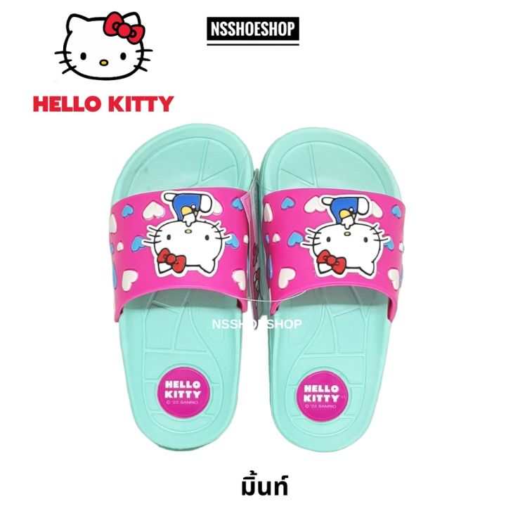 รองเท้าแตะเด็กผู้หญิง-ฮัลโหล-คิตตี้-hello-kitty-ลิขสิทธิ์แท้-แบบสวม-รุ่น-ktl-524-ชมพู-บานเย็น-มิ้นท์-size-24-35