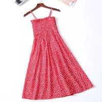 Summer Women Print Floral Vintage Elastic Spaghetti Strap Sleeveless Dress Boho Beach mini Sundress