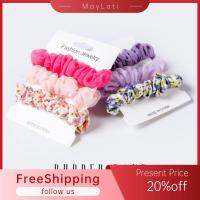 MAYLATI 3pcs แฟชั่นสำหรับผู้หญิง ผ้าชีฟองเส้นด้าย scrunchies ที่มัดผม อีลาสติก ยางรัดผม ฤดูร้อนฤดูร้อนฤดูร้อน อุปกรณ์เสริมผม เชือกมัดผม สำหรับผู้หญิง