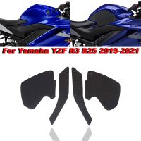 Skin Tank Pads Grips Protector Stickers Decal Knee Side Fuel Traction Pad For Yamaha YZF R3 2019 2020 2021 2022 2023 R25 YZFR3