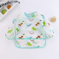 1 PCS Cute Bibs Baby Waterproof Long Sleeve Apron Animals Cartoon Kids Feeding Apron Bib Baby Stuf Aprons