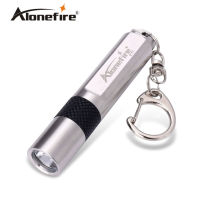 ALONEFIRE S107 Mini ไฟฉาย LED สแตนเลสกันน้ำ3โหมด Mini Keychain Light