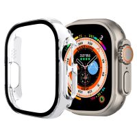 SmartPhonemall Tempered Glass Film PC Watch Case For Apple Watch Ultra 49mm(Transparent)