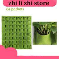 zhilizhi Store 64 Pockets Wall Hanging Planting Vertical Wall-mounted Grow Bags Flower Plant Nursery Garden Supplies Yard