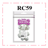 BOKDOK (RC59) กระดูกผูกสีขาวขัดฟันสำหรับสุนัข ขนาด 4-4.5 นิ้ว