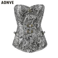 hot！【DT】 AONVE Steampunk Corset Gothic Clothing Waist Trainer Modeling up Bustiers Korselet